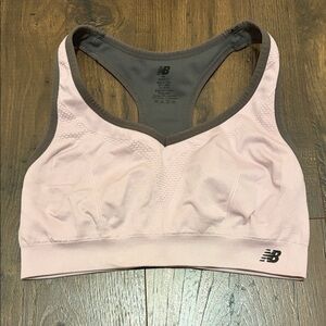 New Balance Light Pink and Gray Sports Bra